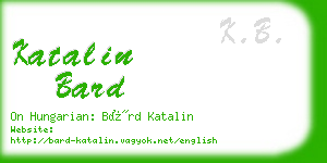 katalin bard business card